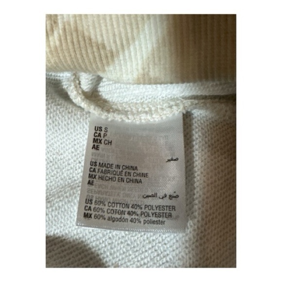 Culpos x INC Tie-Dye Crop Sweatshirt | Beige | Size Small - Picture 2 of 8